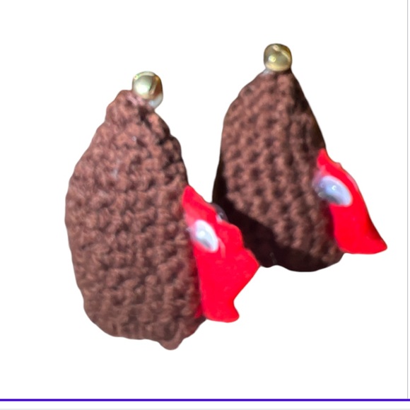 Turkey Crochet Big Toe Socks White Elephant Gag Gift Rare Fun - Picture 4 of 6